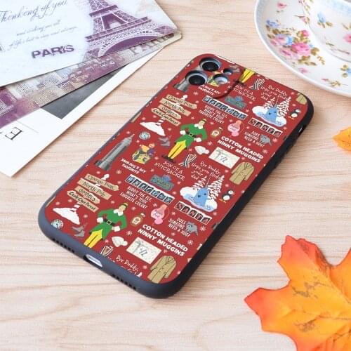 Buddy The Elf Collage Red Background Print Soft Silicone Matt Case For Apple iPhone Case