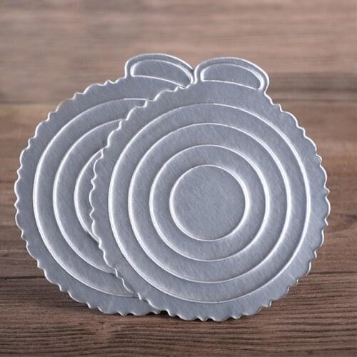 Meibum Silver 16-35 CM Round Cake Cardboard Golden Turntable Cake Base Board Pastries Displays Tray Mousse Cheesecake Plate