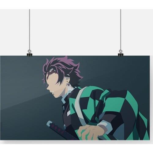 Tanjiro Kamado Kimetsu no Yaiba Anime Poster Framed Wooden Frame Canvas Painting Wall Art Decor Study Home Decoration Prints