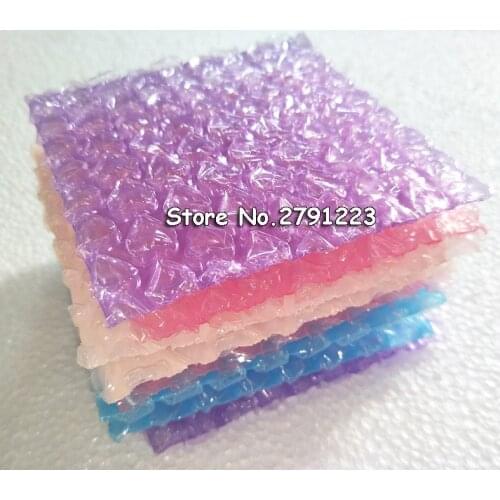 50Pcs Heart-shaped Bubble Bags Inflatable Foam Wrap For Packing Material Gift Decoration 10*10cm (3.94*3.94')