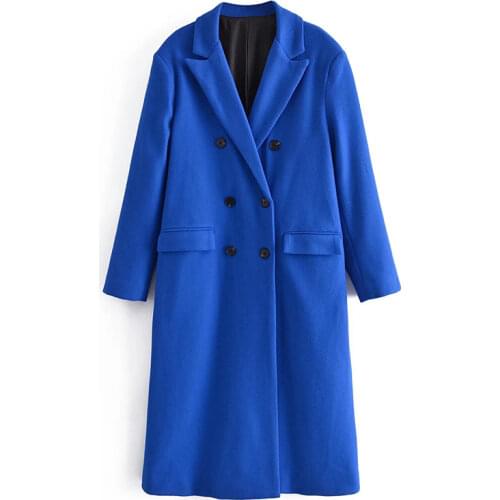 TRAF Womens Blue Coats China