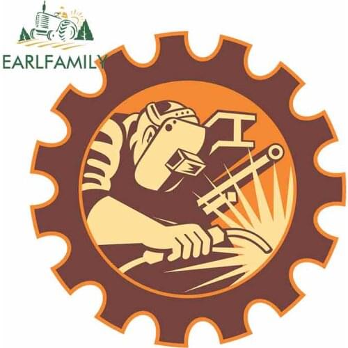 EARLFAMILY 13cm x 13cm for Retro Welder Icon Graffiti Sticker Vinyl Car Stickers Decal Suitable for RV VAN Vehicle Window