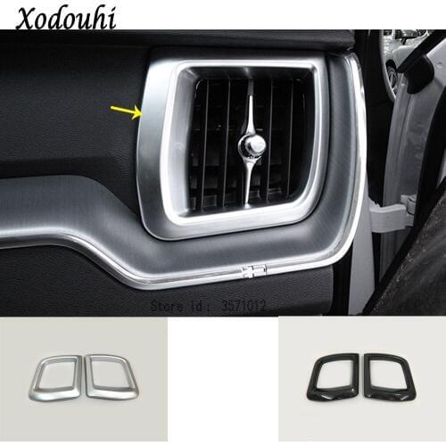 For Volvo XC60 2018 2019 2020 Car Body Styling Inner Garnish Cover Trim Front Air Conditioning Outlet Vent Frame Stick Moulding