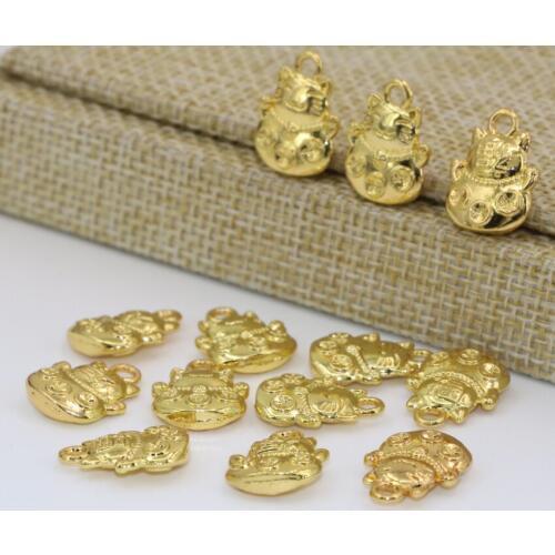 High grade women & men charms jewelry making accessories 11*15mm lovely cat shape spacers pendant beads 5pcs B2556