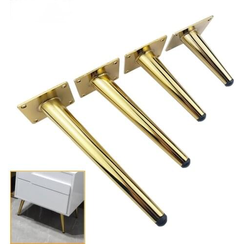 Bright gold atmosphere, TV cabinet feet Sofa table and chair legs support Foot coffee table legs,furniture hardware