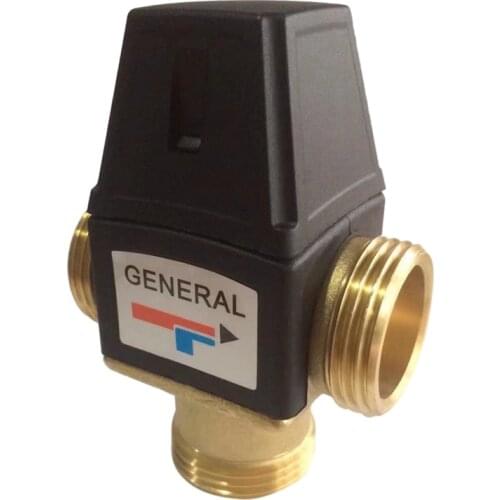1 Pcs 3 Way DN25 External Thread Brass Thermostatic Mixing Valve Solar Water Heater Thermostatic Valve