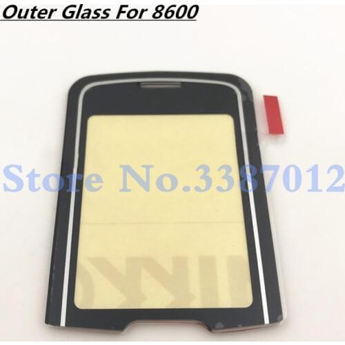 100% Original Mirror Display Screen Front Lens For Nokia 8600 Luna Black Color Repair parts