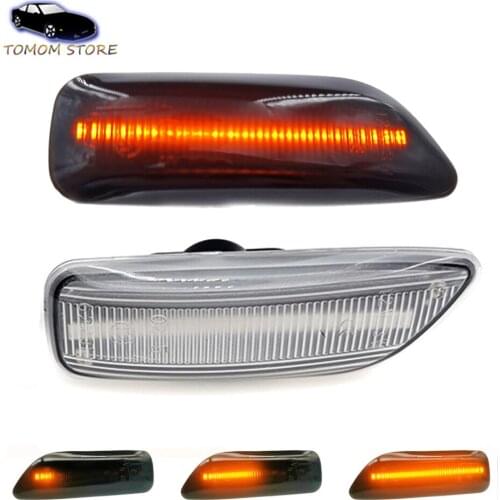 2Pcs Car LED Side Marker Turn Signal Light Repeater Blinker Dynamic Amber Lamp for Volvo S60 S80 V70 XC70 XC90 Auto Accessories