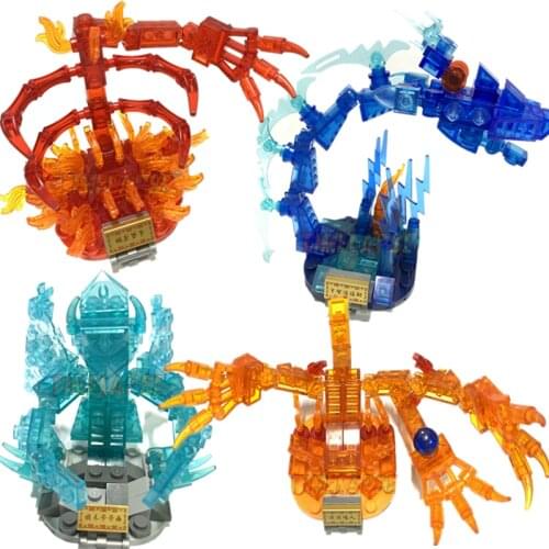2021 Snake Spiders Nine Tails Foxs Dragon Uzumaki Mitsuki Namikazes Kakashi Building Blocks Classic Model Sets Bricks Kids Kits
