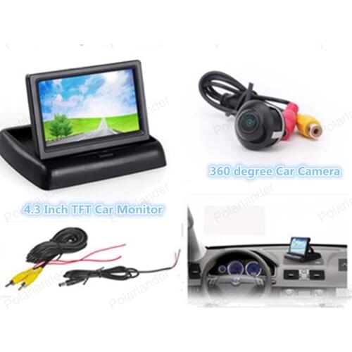 4.3 inch 480x240 Car Rear View Monitor with 360 degree Car Rearview Reversing Camera System