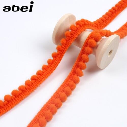 5Yards 10mm DIY Sewing Pom Pom Fringe Lace Trims Pompom Lace Ribbon Handmade Wedding Crafts Hometexile Edge Embellishment