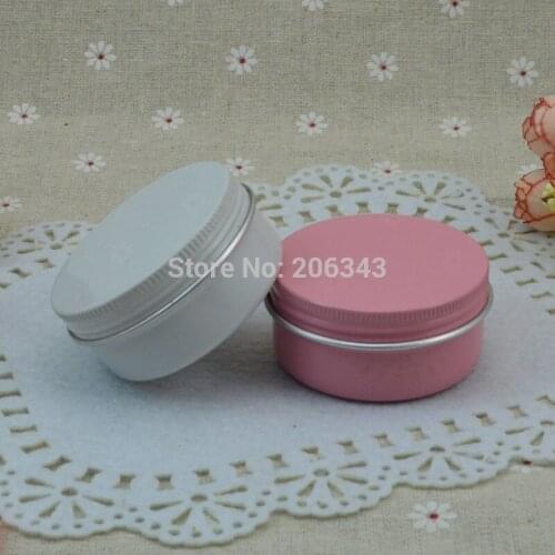 50g white/pink aluminum cream bottle,cosmetic container,eyeshadow container,cream jar,Cosmetic Jar,Cosmetic Packaging
