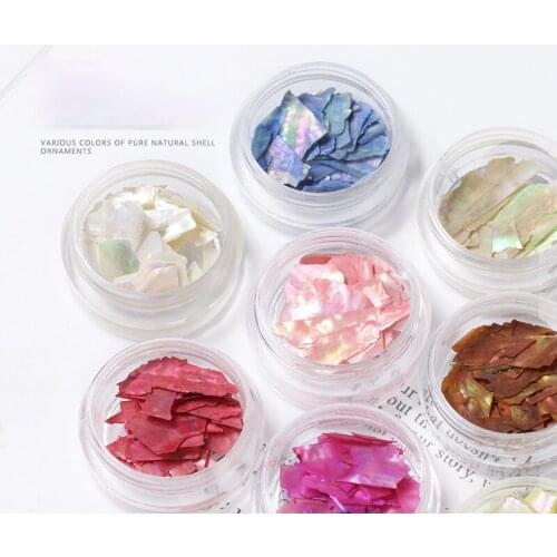 Nail shell piece Natural white large irregular abalone Piece Jewelry nail Fritillaria Sequin accesoires Nail Art Decoration