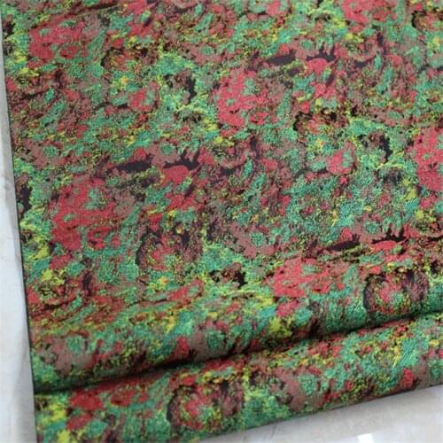 CF191 1Yard Green Silk Jacquard Satin Fabric Garment Fabric For Chinese Cheongsam Party Decoration Cloth Home Textile Fabric