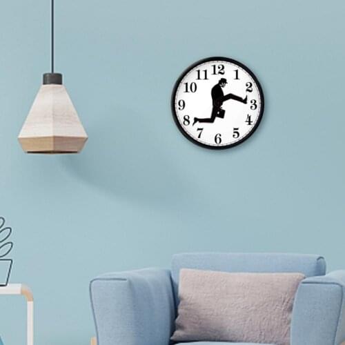 Ministry Of Silly Walks Clock Durable Timer Home Decoration Comedian Decorative Wall Watch Walking Silent Mute Clock Ornament