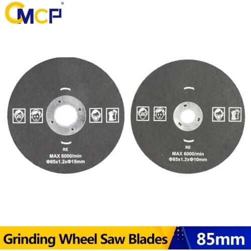CMCP 85mm Cutting Discs 85x10/15mm Circular Resin Grinding Wheel Saw Blades For Metal Cutting Fiber Cutting Disc Abrasive Tools