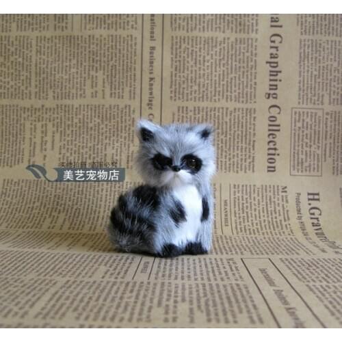 Simulation raccoon polyethylene&furs raccoon model funny gift about 5cmx4cmx7cm