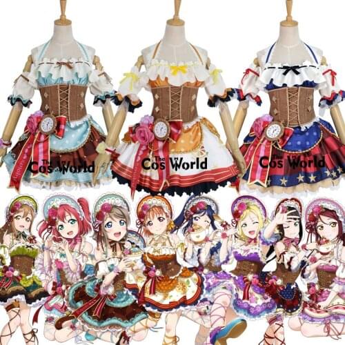 LoveLive!Sunshine!! Aqours Chocolate Valentines Day Tsushima Yoshiko Maid Dress Uniform Outfit Anime Cosplay Costumes