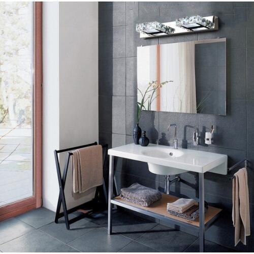 Fashion Modern Crystal Wall Sconce Bathroom Wall Lamp LED Mirror Light Fixtures For Home Indoor Lighting Lampe Murale Lamparas