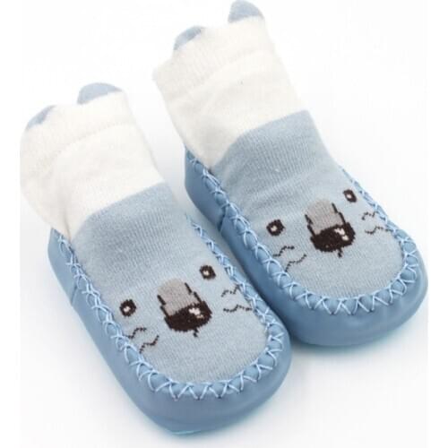 Fashion Baby Socks with rubber soles for Infant toddler baby girl boy cotton socks anti slip sole sock shoes