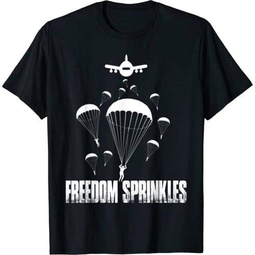 Army Paratrooper Freedom Sprinkles 82nd 101st Airborne Men T-Shirt Short Casual COTTON O-Neck shirts
