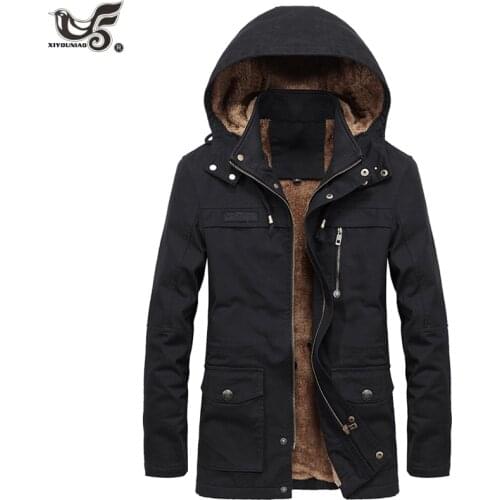 New Military Thick Warm man Jacket Winter Parkas Casual Cotton Padded Jacket male Multi-Pocket fur hoodies men coat Parka Hombre