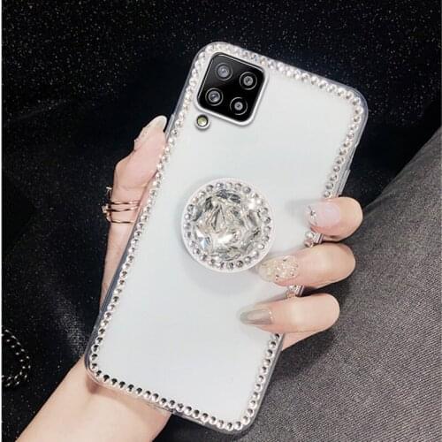 Luxury fashion Bling diamond Soft case for Samsung A12 A51 A52 S20 FE S21 Ultra Plus A9 Pro J2 J5 J7 Prime J3 A32 A02 M12