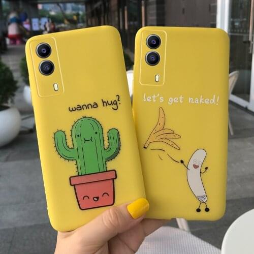 Cartoon Cactus Case For Vivo Y72 5G Cover Y52 5g Candy Color Silicone Soft Phone Case For Vivo Y53S 2021 Coque vivo IQOO Z3 (5G)