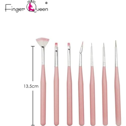 7PCS 1Set Manicure Set Plastic Dotting Painting Design Acrylic Nail Art Brush For Professional Salon Or Home DIY Nail Tools