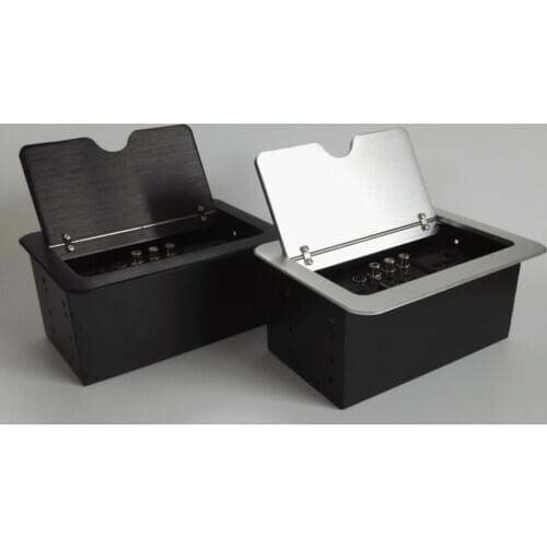 Desktop Hidden Lan Outlet lipe Up For Conference system RCA HDMI rj45 clamshell desktop socket