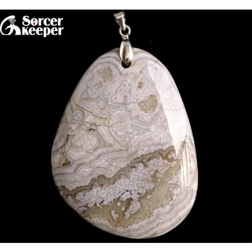 Natural Gem Stone Crazy Lace Rosetta Agates Pendant Fit DIY Necklace Slide Healing Beads for Women Men Jewelry Making BF306