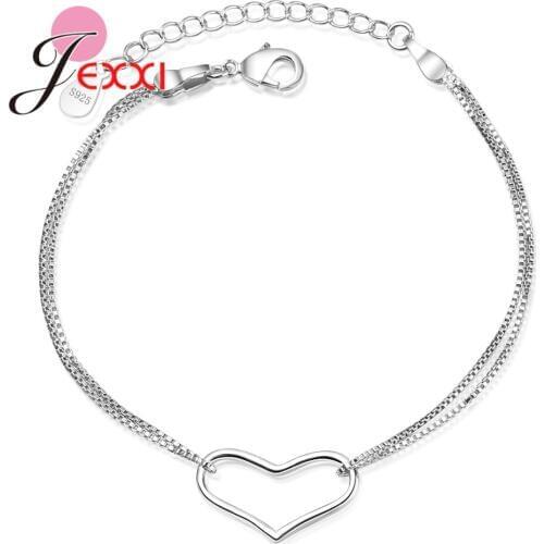 New Hot Boutique Women 925 Sterling Silver Metal Bracelets Adjustable Charm Bracelets For Girls Fashion Jewelry