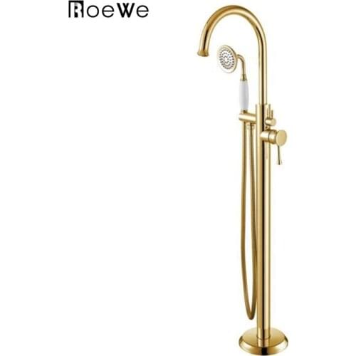 New color shower mixer tap matching with floor stand bathtubs,fashionable brass body mounted bathtub faucet
