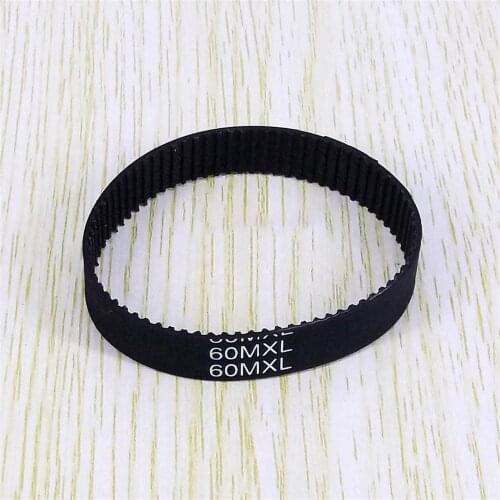 1pcs 60MXL Timing Belt, 75 Tooth, Black Cogged Rubber Geared, 10mm Width, B75MXL