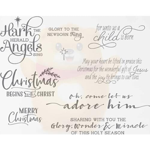 Christmas Angel UNTO US Silicone Cutting Stamps Scrapbook Diary Decoration Embossing Cut Dies Template DIY Greeting Card Albums