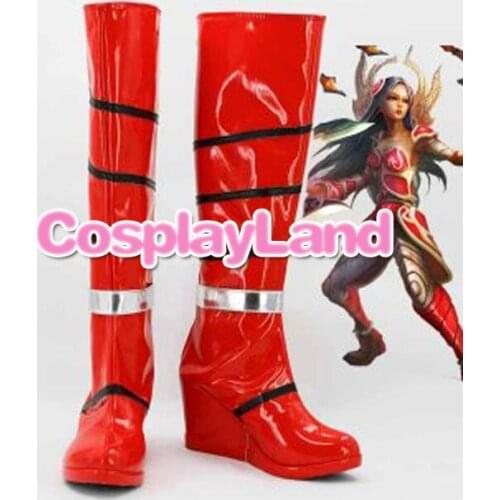 Customize Boots LOL Cosplay The Will of the Blades Irelia Cosplay Boots Cosplay Costume Anime Party Shoes