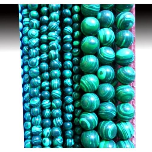 Pick size Factory Price 4/6/8/10/12MM Dark Green Handmade Round Natural Stone Beads Fashion Jewelry Free Shipping