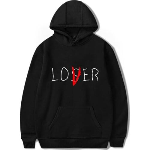 Hot los/ver Lover Loser Hoodie Unisex Long Sleeve Casual Tops Casual Hoodies Men Sweatshirt Coats Hip Hop Street Pullover Female