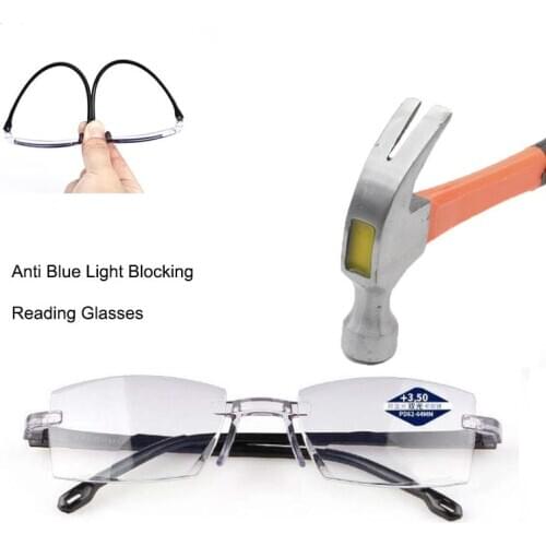 Ultralight Rimless Reading Glasses Men Anti Blue Light Computer eyeglasses Presbyopia for Women antiblue glasses +1.5 +2.0 +2.5
