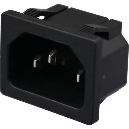 5Pcs IEC320 C14 Male 3Pin AC250V/10A Panel Embedded Power Inlet Socket