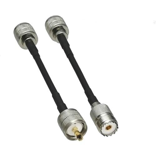 1Pcs RG58 Cable UHF PL259 Male Plug to UHF SO239 Female Jack & UHF PL259 Male Straight 6inch~5M