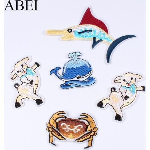 10pcs/lot New Cartoon Animal Patches For Kids CLothing Jeans DIY Iron On Garments Stickers Sew On Patch Handmade Patchwork Craft
