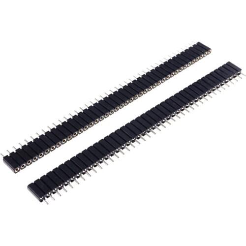 1000pcs 1x40 2.54 mm Pin header female round pin insulator 7.0mm Straight Machined Pins through hole Rohs Tin plated IC Socket