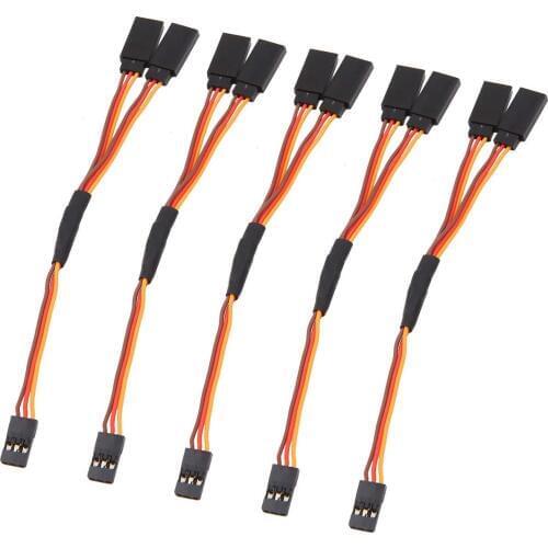 5Pcs 150mm Y Type Extended Line Extension Lead Wire Cable For Futaba Jr Y Harness Servo Lead Extension