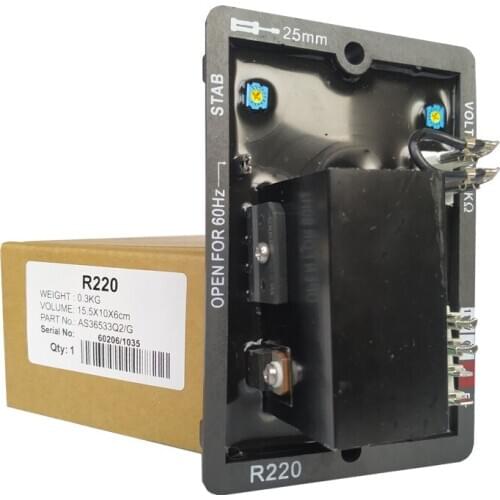 Chinese factory made Automatic Voltage Regulator AVR R220 for Leroy Somer Diesel Generator well used for free shipping