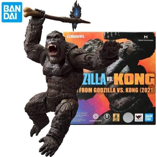 Bandai Spirits Tamashi Nations S.h.monsterarts 2021 Movie Godzilla Vs. Kong King of Monsters Anime Gojira Action Figure Kids Toy