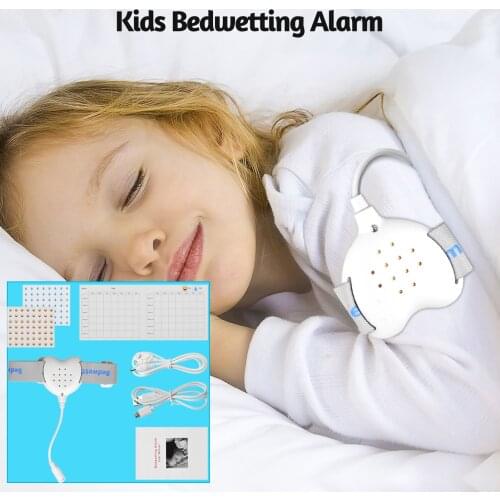 Bedwetting Alarm Rechargeable Pee Alarm Enuresis Sensors for Kids Potty Training Elder Care LED Light Indicator Reminding