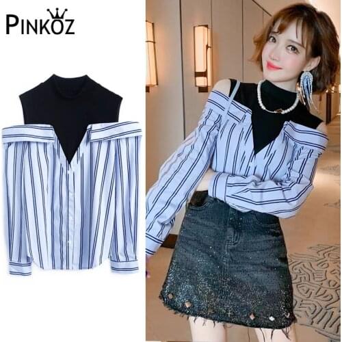 Женские рубашки в полоску Cechy Daisy China At AliExpress