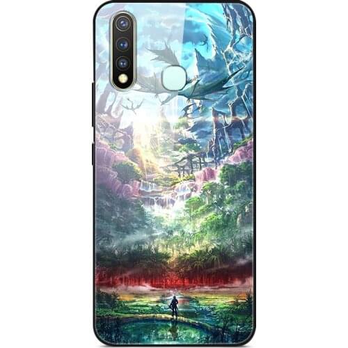 For VIVO Y19 Phone Case Tempered Glass Case Phone Cover Fitness Back Bumper Series 2