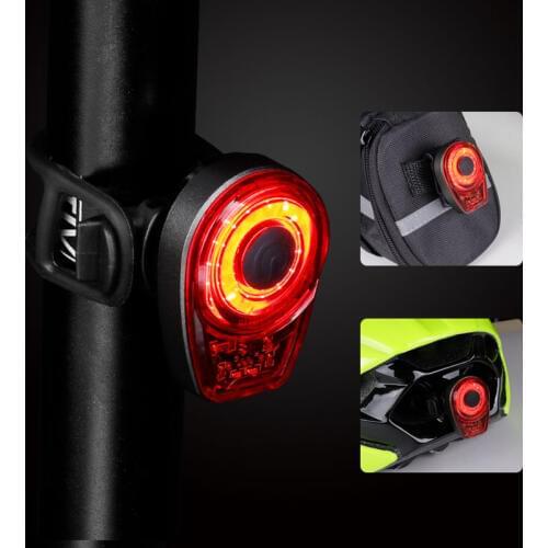 COB LED Bike Rear Light Taillight Bicycle Lamp USB Rechargeable Round Cycling Safety Light Bycicle Bicycle Accessories Equipment